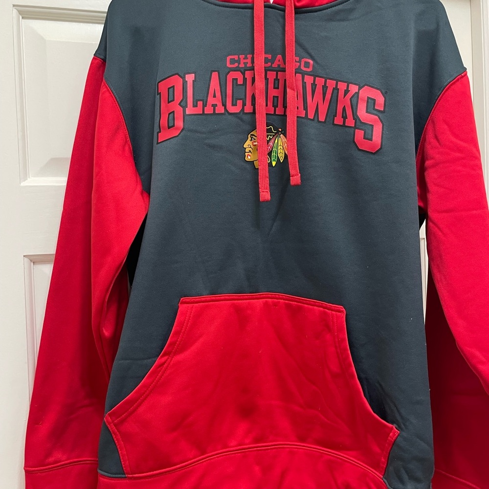 Chicago Blackhawks Red and Black Men's Hoodie